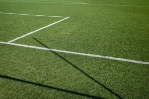 Strisce in un campo da calcio