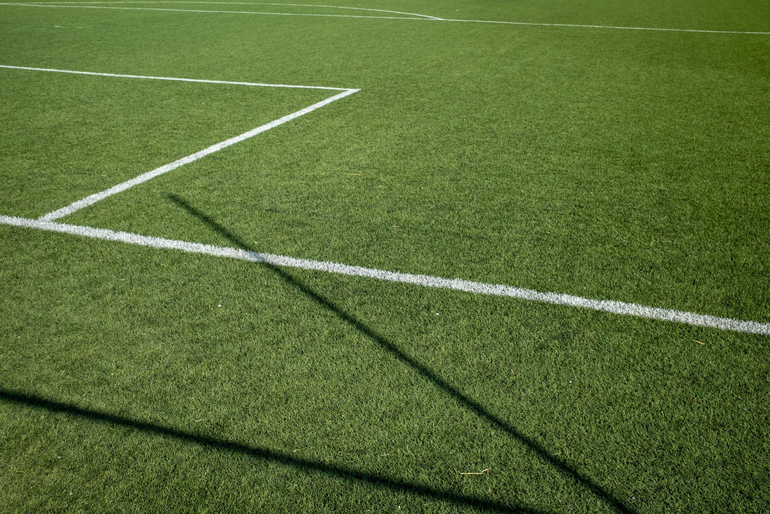 Strisce in un campo da calcio